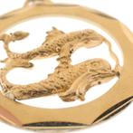 Gouden sterrenbeeld hanger; Vissen (Bedels, astrologie, 585), Ophalen of Verzenden, Gebruikt, Goud, Overige merken