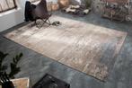 Vintage katoenen vloerkleed MODERN ART 350x240cm grijsbeige, Huis en Inrichting, Ophalen of Verzenden, Nieuw