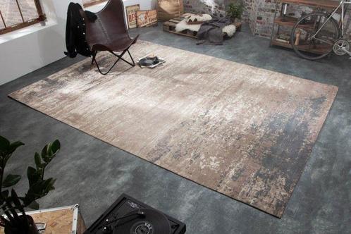 Vintage katoenen vloerkleed MODERN ART 350x240cm grijsbeige, Huis en Inrichting, Stoffering | Tapijten en Kleden, Ophalen of Verzenden