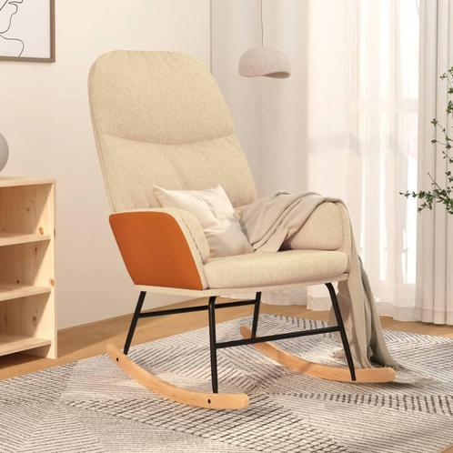 vidaXL Schommelstoel stof crèmewit, Kinderen en Baby's, Speelgoed | Buiten | Speeltoestellen, Nieuw, Verzenden