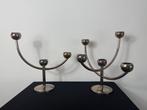Kaarsenhouder Set van 2 Vintage Kandelaren Sputnik - Uniek