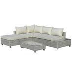 TRUUSK Outsunny 3-tlg. Polyrattan Gartenmöbel Set Gartengarn, Verzenden, Nieuw