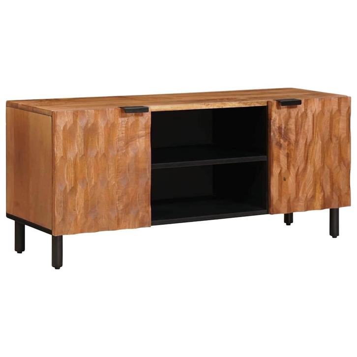 vidaXL TV-kast met plank Acacia Bruine Afwerking 105 x 33 x, Huis en Inrichting, Woonaccessoires | Cd- en Dvd-rekken, Nieuw, Verzenden
