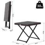 Poly Rotan Bijzettafel, Tuintafel, Opvouwbaar, Salontafel, T, Nieuw, Verzenden