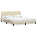 vidaXL Bed met matras Hanko stof crèmekleurig 180x200 cm, Huis en Inrichting, Slaapkamer | Bedden, Eenpersoons, Verzenden, Nieuw