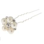 PaCaZa - Zilverkleurige Hairpins met Ivoor - Flower - 2 S..., Kleding | Dames, Trouwkleding en Trouwaccessoires, Nieuw, Ophalen of Verzenden