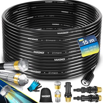 MASKO® Rioolreinigingset - Rioolslang 15 Meter - Universele beschikbaar voor biedingen