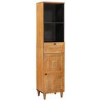 vidaXL Badkamer Kast Lichtbruin 38 x 33.5 x 160 cm Massief, Verzenden, Nieuw