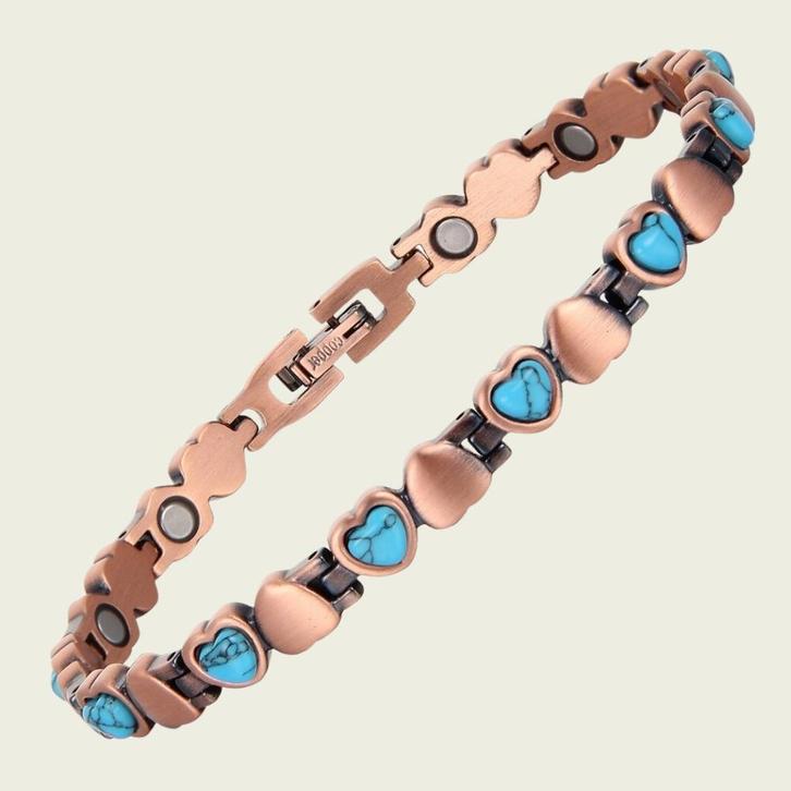 Luxe gezondheidsarmband magnetisch koper - 0,6 cm, Sieraden, Tassen en Uiterlijk, Armbanden, Ophalen of Verzenden