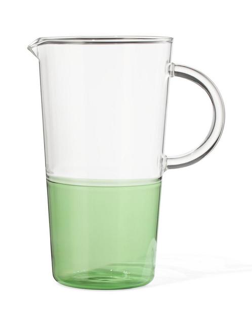 HEMA Karaf 1.6L glas met groen van €13.49 voor €10 sale, Huis en Inrichting, Keuken | Servies, Nieuw, Verzenden