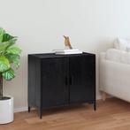 vidaXL Dressoir 75x35x70 cm massief grenenhout zwart, Verzenden, Nieuw, 50 tot 100 cm, Grenenhout