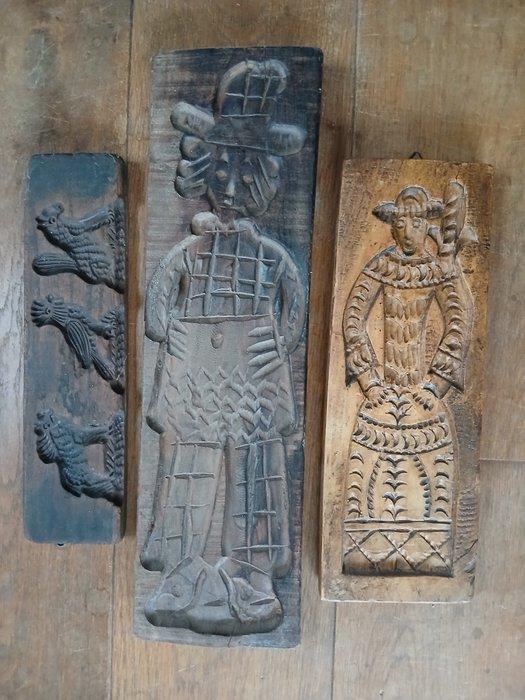 Decoratief ornament (3) - Nederland - speculaas of koekplank, Antiek en Kunst, Curiosa en Brocante