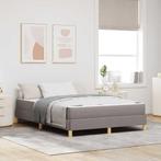 vidaXL Boxspringbed met matras Taupe 160 x 200 cm Stof, Verzenden, Nieuw, Stof