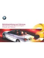 2000 BMW 3 SERIE CABRIO INSTRUCTIEBOEKJE DUITS, Auto diversen, Handleidingen en Instructieboekjes