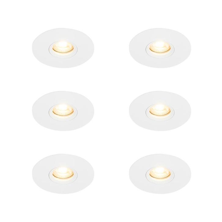 Set van 6 Moderne inbouwspot wit 12 cm - Buco, Huis en Inrichting, Lampen | Spots, Nieuw, Metaal of Aluminium