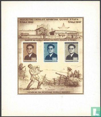 Albanië - Qemal Stafa - 1947, Postzegels en Munten, Postzegels | Europa | Overig, Postfris, Verzenden
