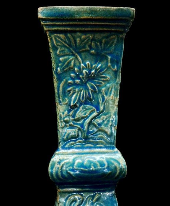 Oud-Chinees - Vaas in Gu-vorm van turquoise geglazuurde, Antiek en Kunst, Antiek | Overige Antiek