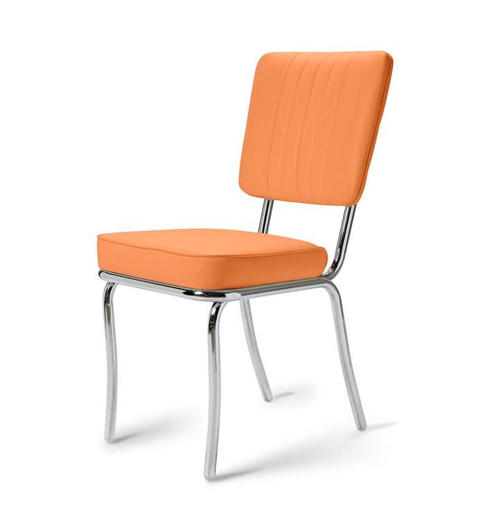 Retro Diner Stoel CO-25 Oranje (Set van 4), Huis en Inrichting, Overige Huis en Inrichting, Ophalen