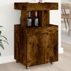 vidaXL Drankkar 50x41x89 cm bewerkt hout gerookt, Huis en Inrichting, Kasten | Buffetkasten, Verzenden, Nieuw