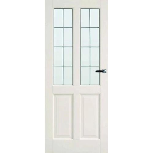 Cando binnendeur Dublin 83x201,5 (Stomp, Glas in lood), Doe-het-zelf en Verbouw, Deuren en Horren, Nieuw, Glas, Hout, Binnendeur