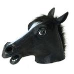 Paarden masker zwart van rubber - Dieren maskers, Verzenden, Nieuw