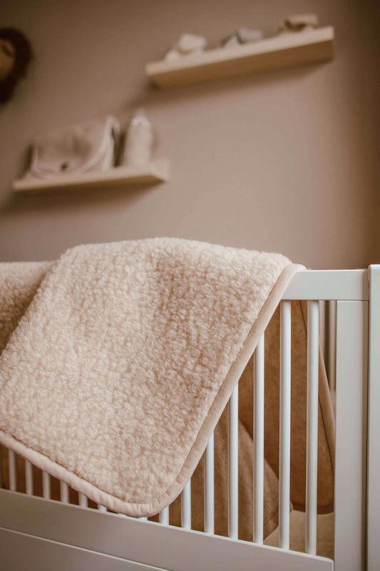 Kico Label - Merino wol - Wieg deken Tumbled - Naturel, Kinderen en Baby's, Dekens, Slaapzakjes en Inbakerproducten, Nieuw, Verzenden