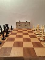 Schaakspel - unieke schaakset met schaakklok - hout&kunsstof