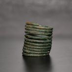 Viking periode Brons Gedraaide Vikingspirale vinger ring -
