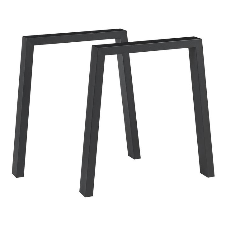 Stalen onderstel Kraftisried set van 2 tafelpoot 72x70 cm zw, Huis en Inrichting, Tafelonderdelen, Verzenden