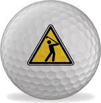 Golfballen bedrukt - Pas op Golfer bord - set van 3, Ophalen of Verzenden, Nieuw, Bal(len), Overige merken