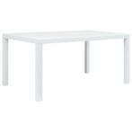 vidaXL Tuintafel 150x90x72 cm rattan-look kunststof wit, Tuin en Terras, Verzenden, Nieuw, Kunststof