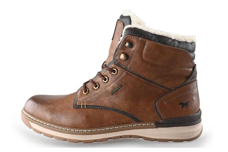 Mustang Veterboots in maat 47 Cognac | 10% extra korting, Kleding | Heren, Schoenen, Overige kleuren, Zo goed als nieuw, Boots