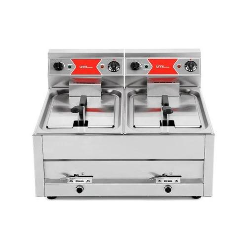 UnniCooking Friteuse | 2x 12L | 400V | Aftapkranen | 700x650, Zakelijke goederen, Horeca | Keukenapparatuur, Nieuw in verpakking