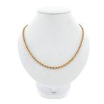 Gouden gedraaide schakel ketting | 67,5 cm (gouden ketting), Ophalen of Verzenden, Gebruikt, Overige kleuren, Goud