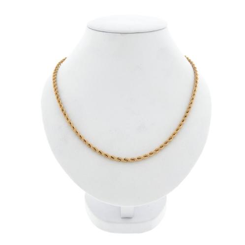 Gouden gedraaide schakel ketting | 67,5 cm (gouden ketting), Sieraden, Tassen en Uiterlijk, Kettingen, Overige kleuren, Gebruikt
