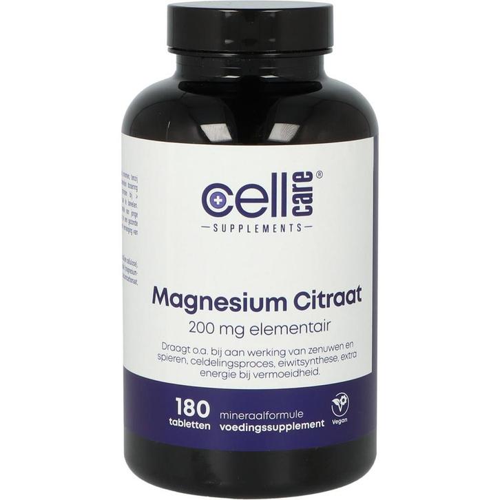 CellCare Magnesium Citraat 200 mg - 180 Tabletten, Sport en Fitness, Gezondheidsproducten en Wellness, Verzenden