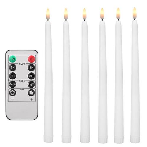 Ledkaarsen 6 st met afstandsbediening wit warmwit timer voor, Hobby en Vrije tijd, Knutselen, Nieuw, Ophalen of Verzenden