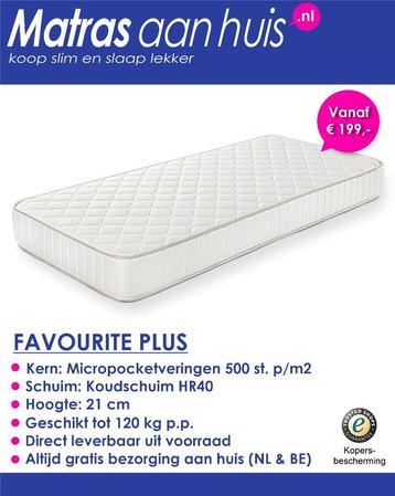 Pocketvering matras met koudschuim - direct leverbaar!