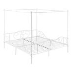 Metalen hemelbed Finstrom met bedbodem 180x200 cm wit, Huis en Inrichting, Slaapkamer | Bedden, Nieuw, Verzenden