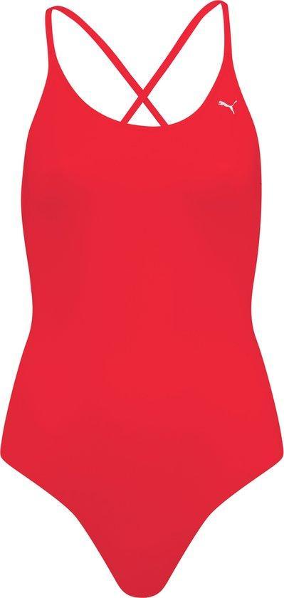 Puma V-Neck rood Dames Badpak - 1-pack - Maat L, Kleding | Dames, Ondergoed en Lingerie, Verzenden