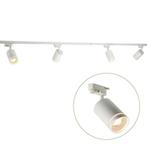 LED 1-fase Rails Wit met ring 2 meter Inclusief 4 railspots, Huis en Inrichting, Lampen | Plafondlampen, Ophalen of Verzenden