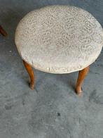 Loungestoel met voetenbank (2) - Hout, Textiel - Fauteuil