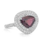 Ring - 14 karaat Witgoud - 3.46ct. tw. Spinel - Diamant -, Sieraden, Tassen en Uiterlijk, Ringen, Nieuw
