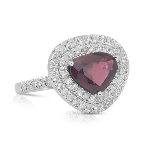 Ring - 14 karaat Witgoud - 3.46ct. tw. Spinel - Diamant -, Sieraden, Tassen en Uiterlijk, Ringen
