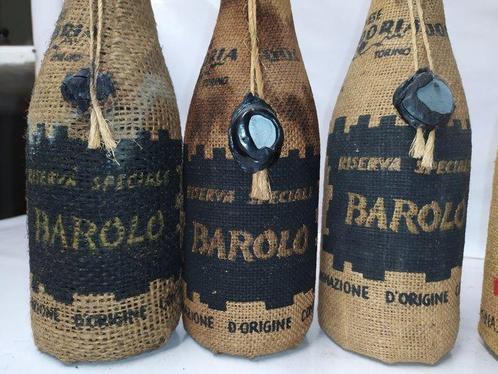 1967 x3 Barolo & 1970, 1974 Barbaresco, Marchese Villadoria, Verzamelen, Wijnen