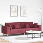 vidaXL Stoffen Bank met kussen Wijnrood 208 cm Stof, Huis en Inrichting, Verzenden, Nieuw, Stof, Minder dan 150 cm