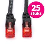 25 stuks | Netwerkkabel | Cat6 U/UTP | 1.5 meter (Zwart), Computers en Software, Pc- en Netwerkkabels, Verzenden, Nieuw