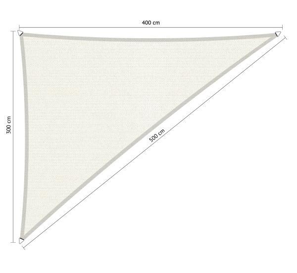 Premium schaduwdoek 3x4x5m driehoek waterdoorlatend Arti..., Tuin en Terras, Schaduwdoeken