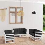 vidaXL 6-delige Loungeset met kussens massief grenenhout, Verzenden, Nieuw, Loungeset