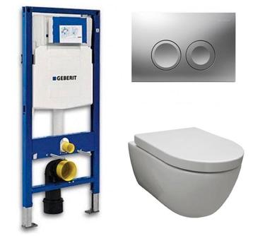 Set Geberit UP100 + Easyflush 48 Ruimtebesparend toilet + De beschikbaar voor biedingen